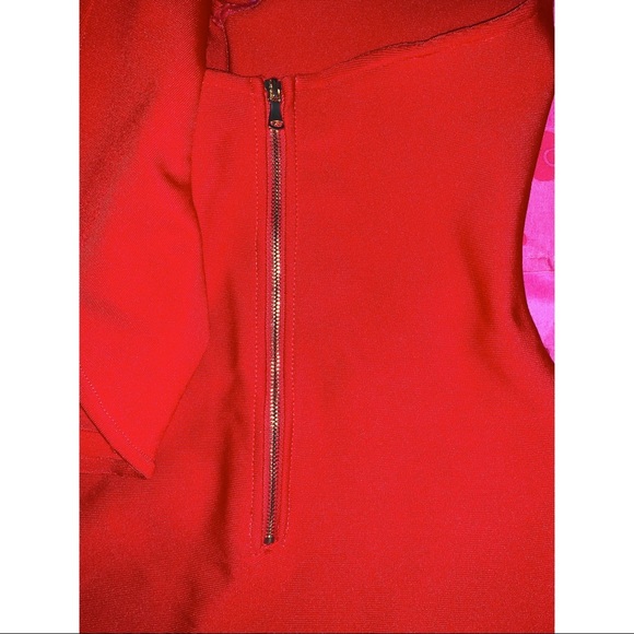 SHEIN One Shoulder Exaggerated Ruffle Trim Split Hem Dress ❤️ - Picture 8 of 8